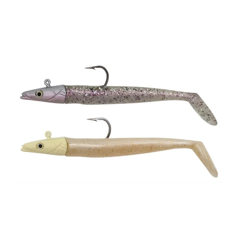 LEURRE SOUPLE ADAM'S LANCEEL 120MM - SILVER MINNOW+PEARL WHITE (2PCS)