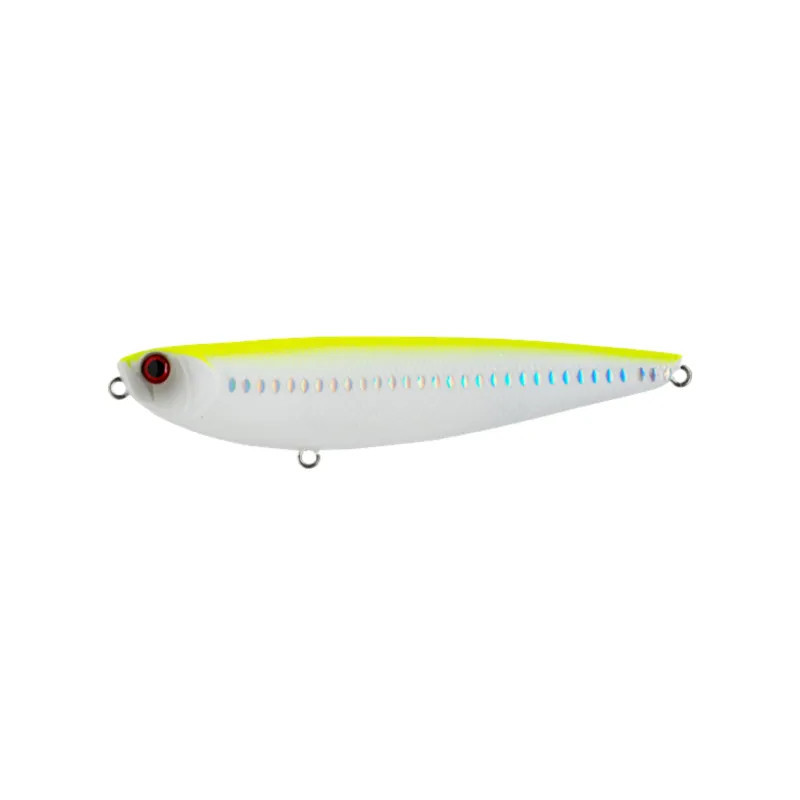 POISSON NAGEUR ADAM'S PENCIL BASS HUNTER 100FB WHITE YEL BACK SKYLIT