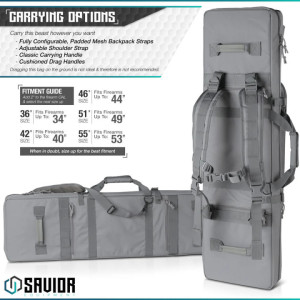 Savior Urban Warfare 36' Double Rifle Case Gris