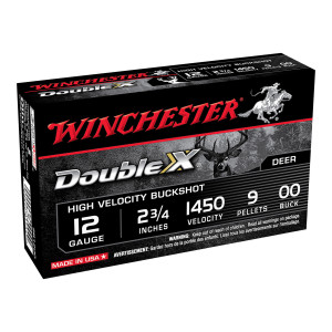 CHEVROTINES WINCHESTER DOUBLE X BUCKSHOT 9 GRAINS 12/70