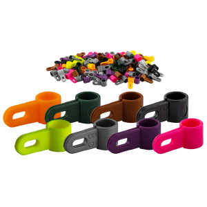 100 BAGUES D'ATTACHE EN PLASTIQUE Ø 7.5 SARCELLE  HYBRIDE