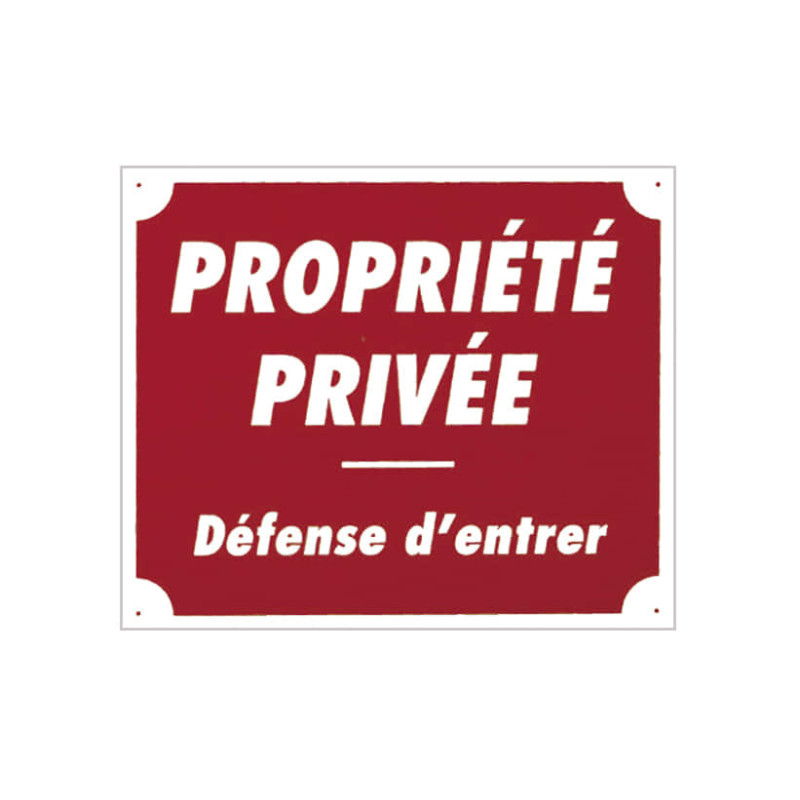 Panneau akilux Propriété privée 30x25 cm