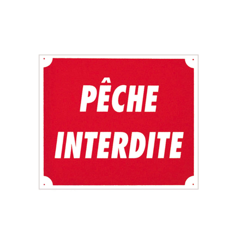 Panneau Pêche interdite 30x25 cm