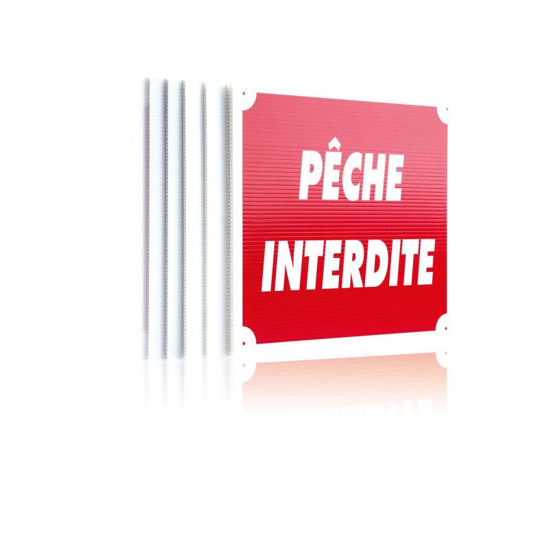 Panneau Pêche interdite 30x25 cm
